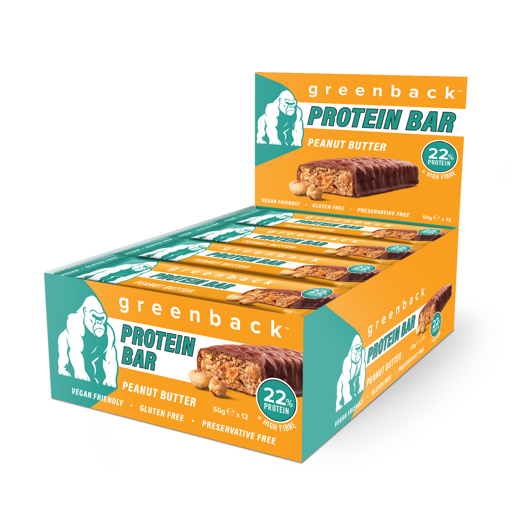 Plant-Based Peanut Butter Protein Bar 50g X 12pk