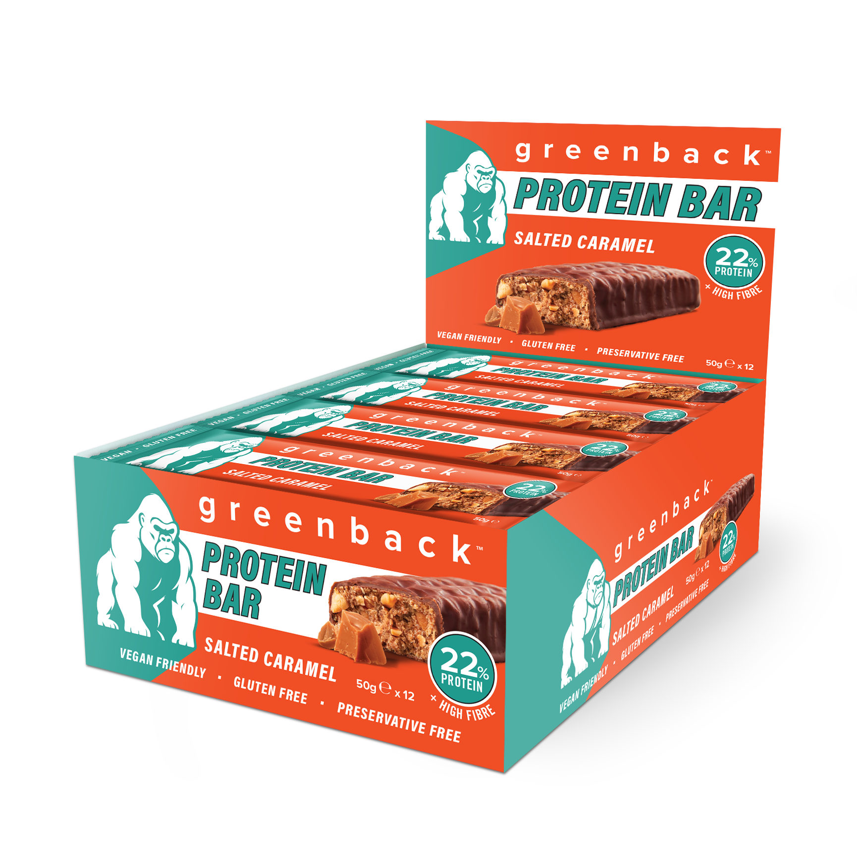 Plant-Based Salted Caramel Protein Bar 50g X 12pk