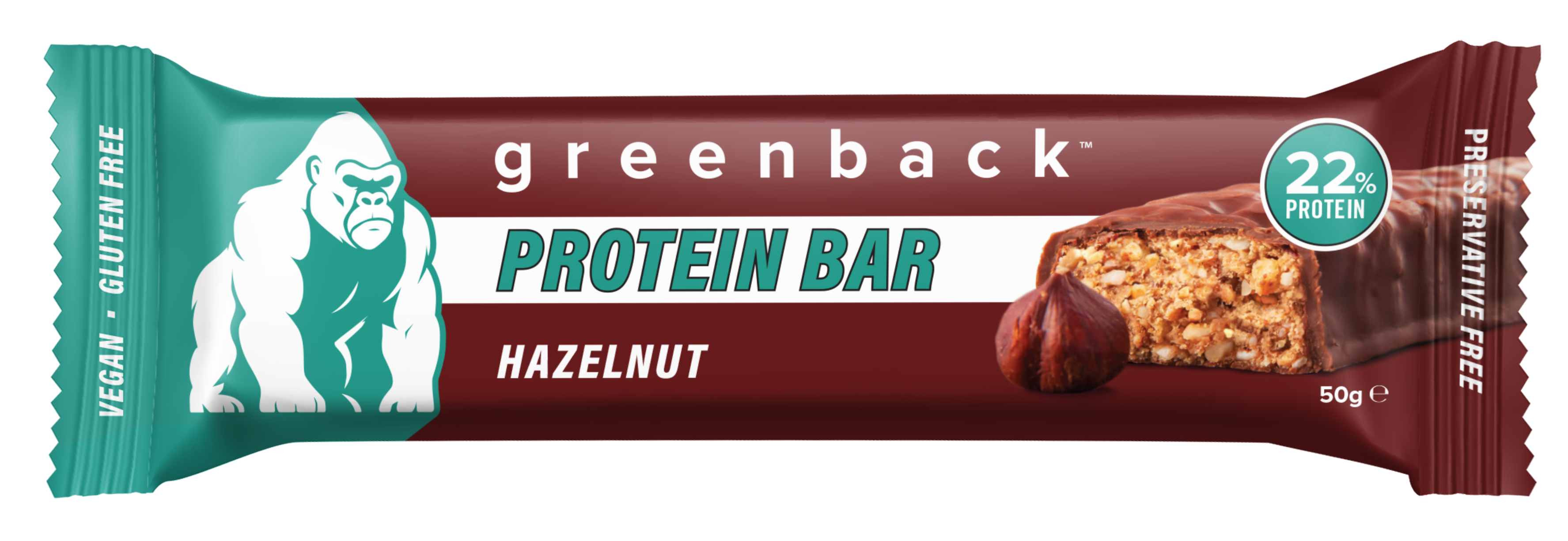Plant-Based Hazelnut Protein Bar 50g X 12pk