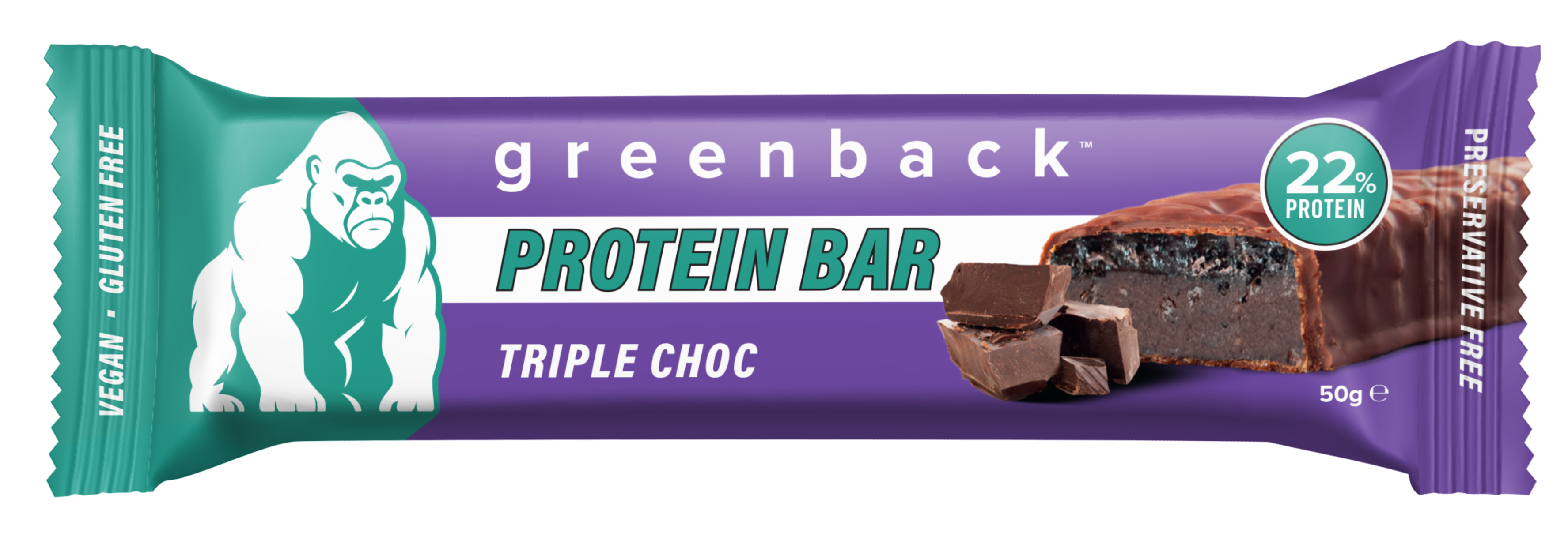 Plant-Based Layered Triple Choc Protein Bar 50g x 12pk