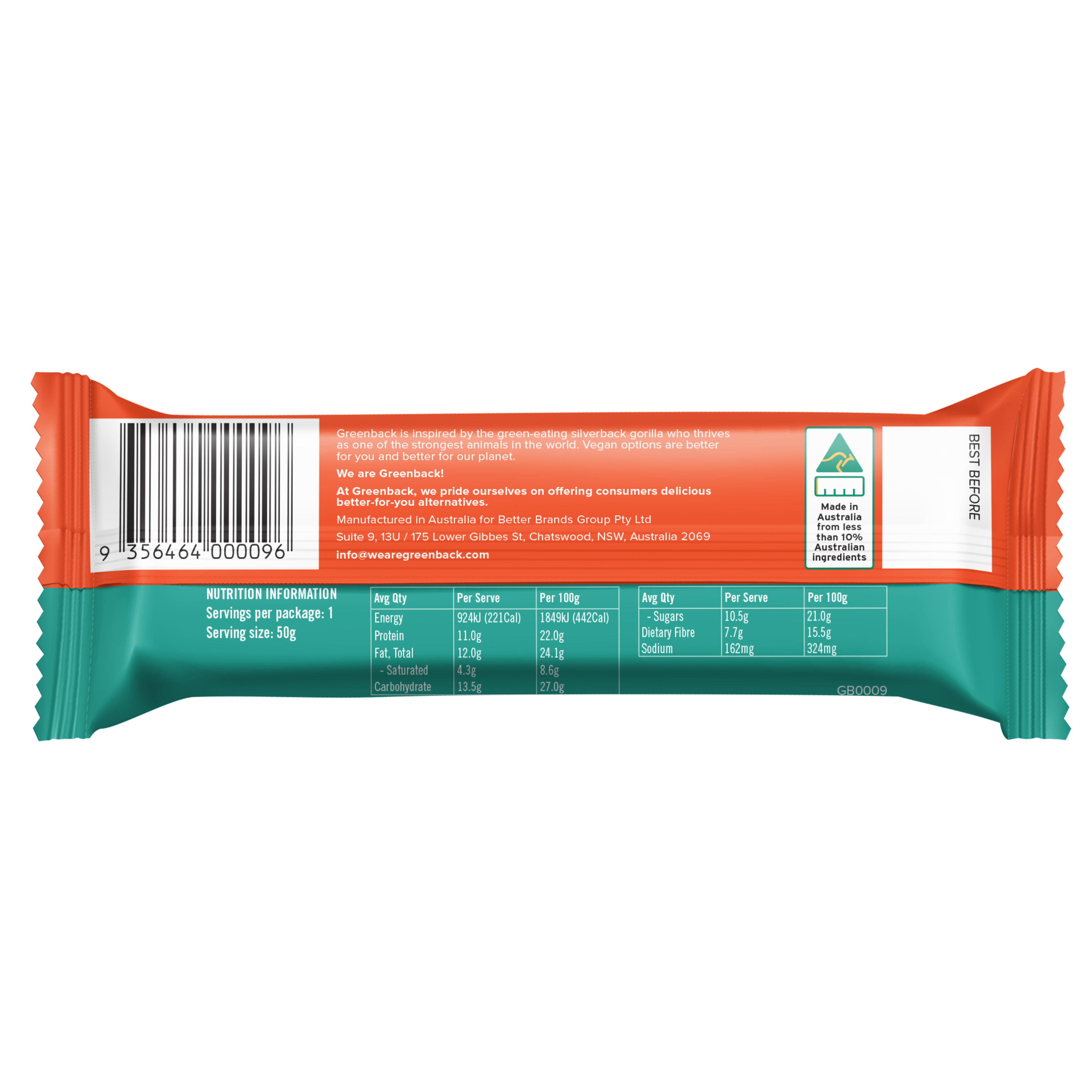Plant-Based Salted Caramel Protein Bar 50g X 12pk