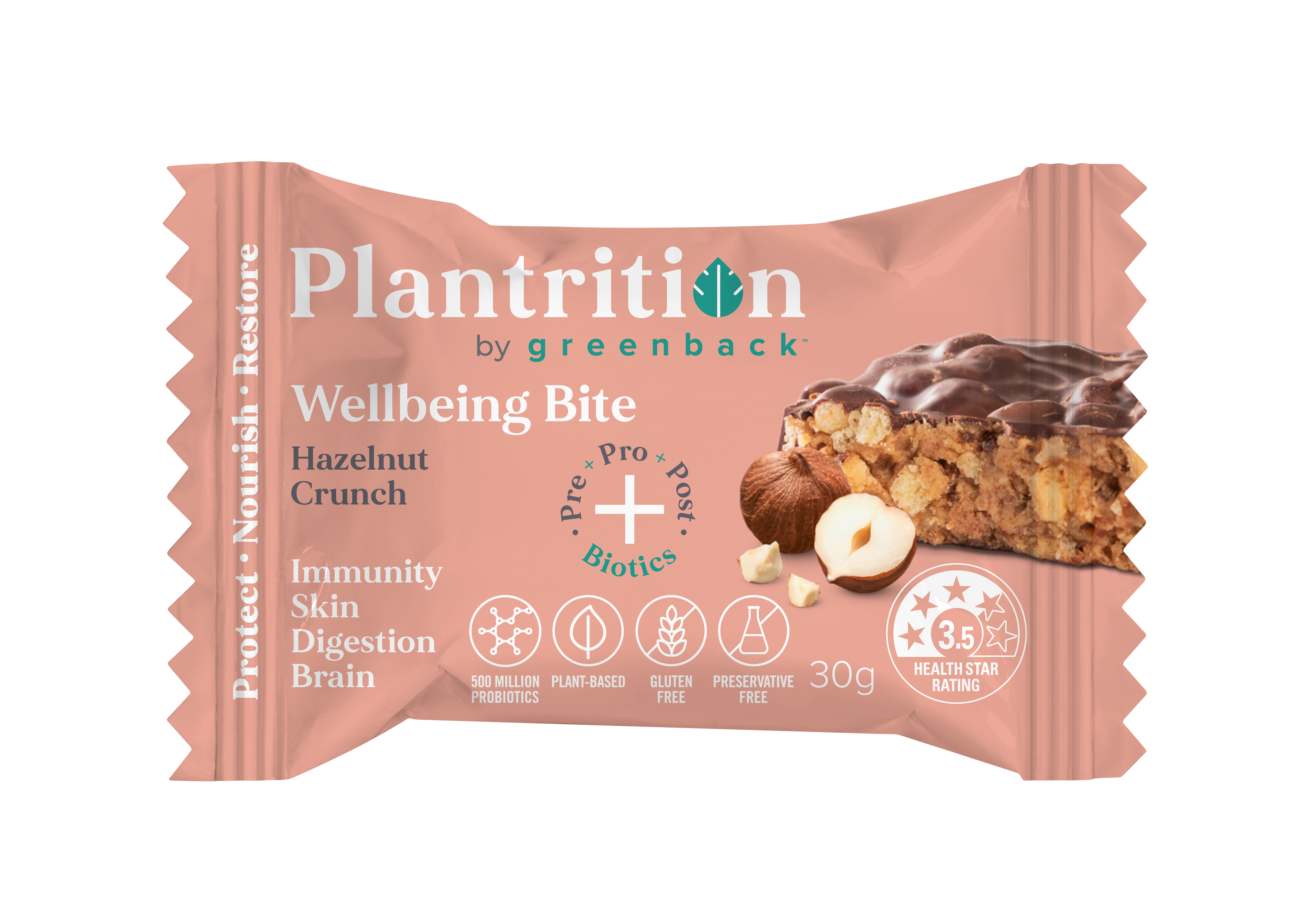 Plantrition Wellbeing Bite: Hazelnut Crunch