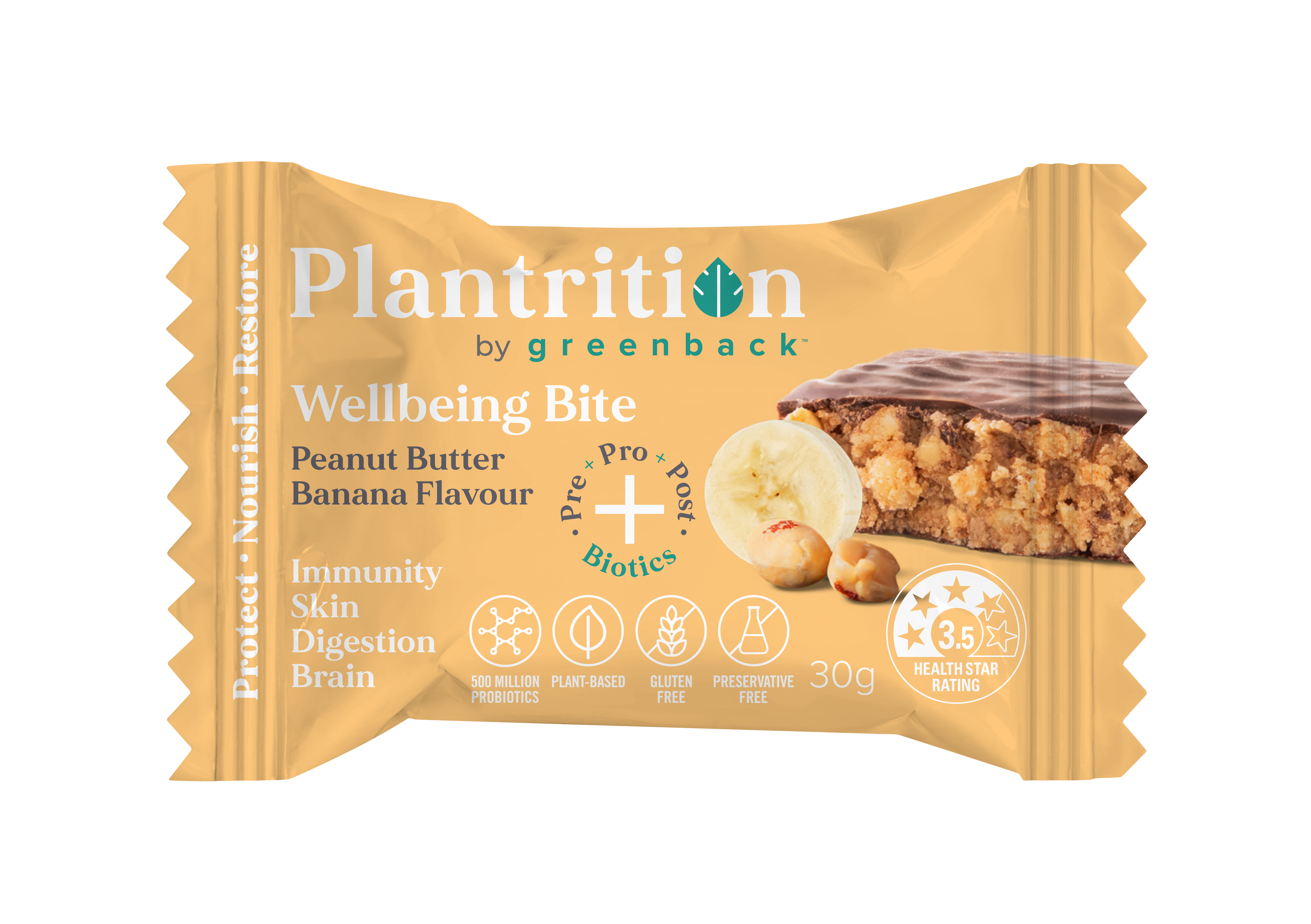 Plantrition Wellbeing Bite: Peanut Butter Banana