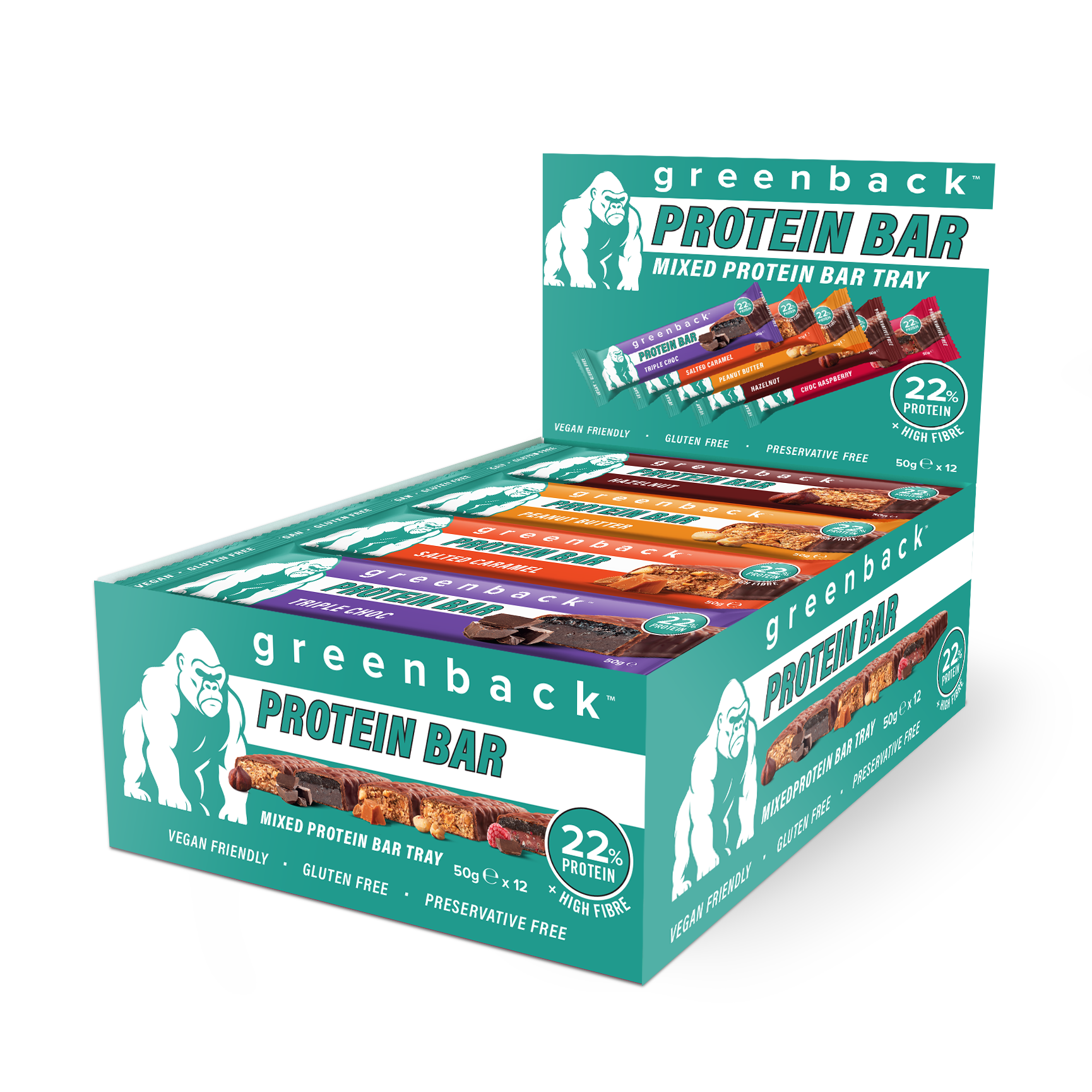 Plant-Based Protein Bar Mixed Tray 50g x 12pk