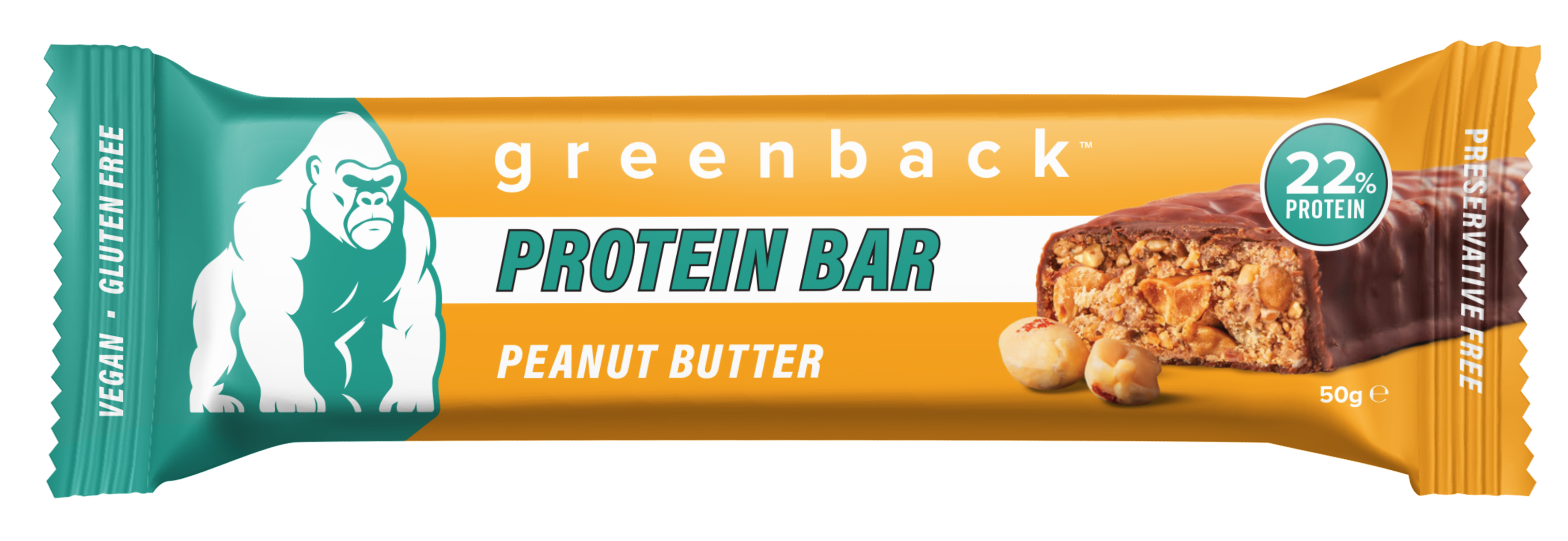 Greenback Plant-Based Peanut Butter Protein Bar 50g