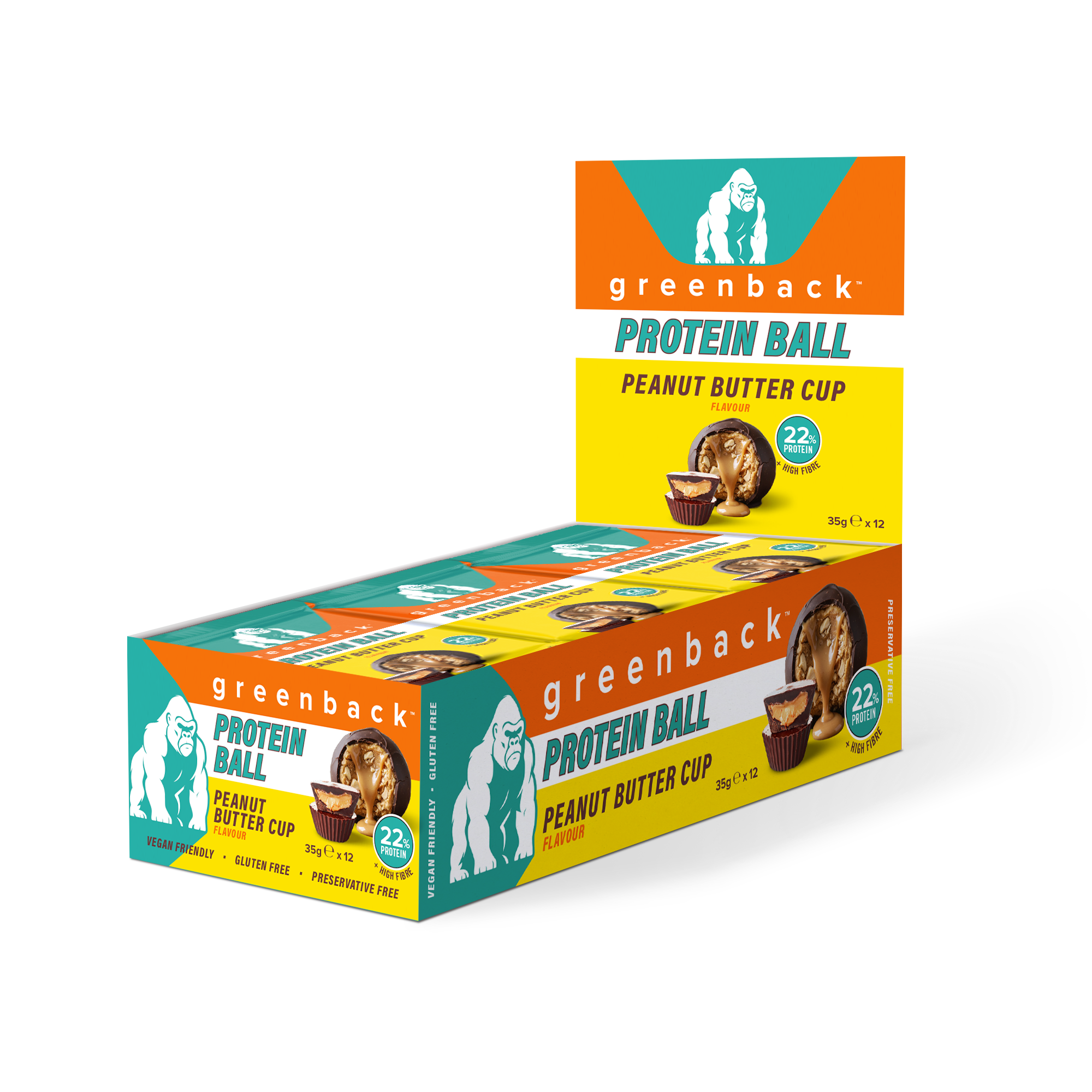 Plant-Based Peanut Butter Cup Protein Ball 35g x 10