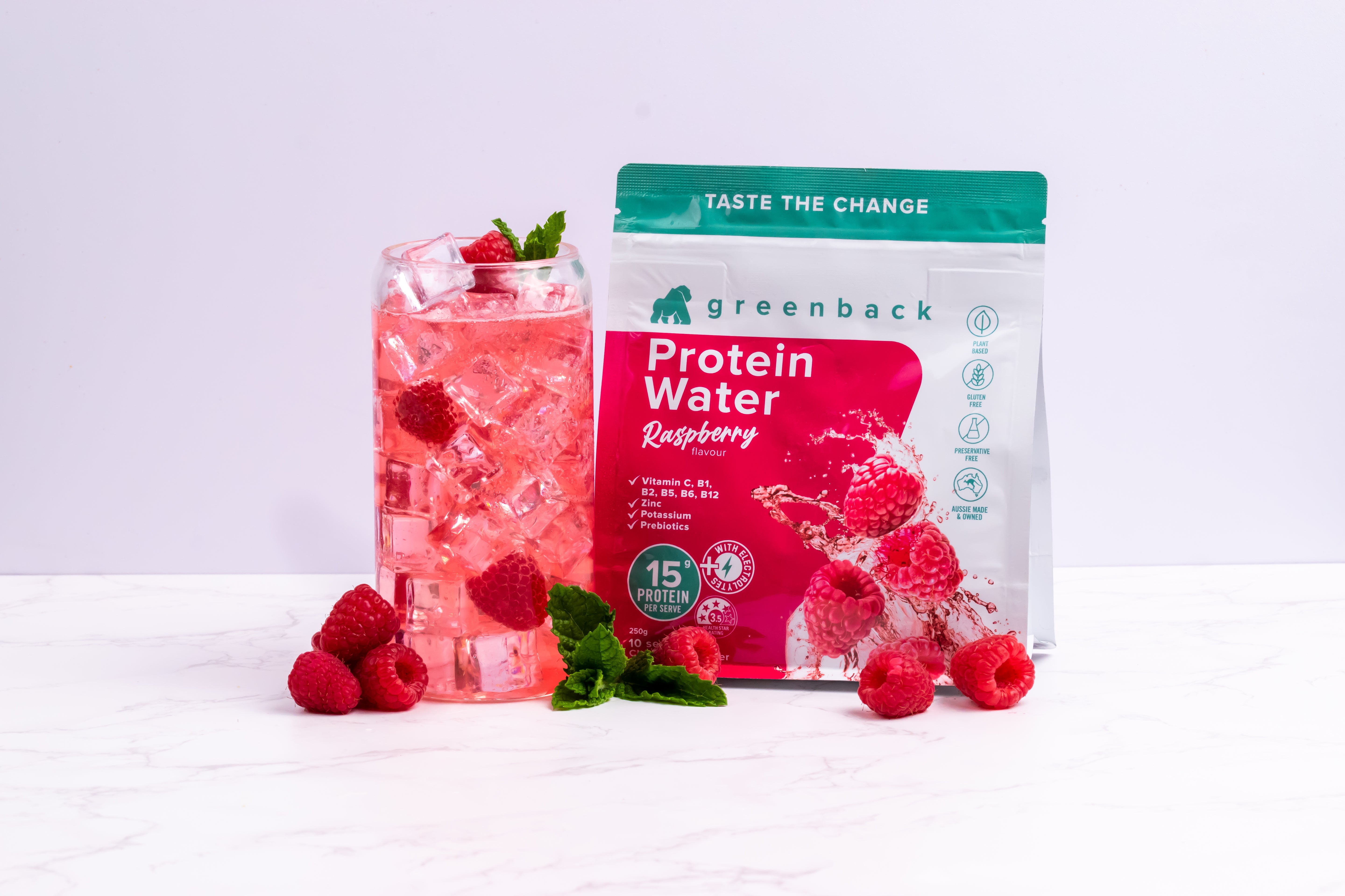 Raspberry Protein Water 250g
