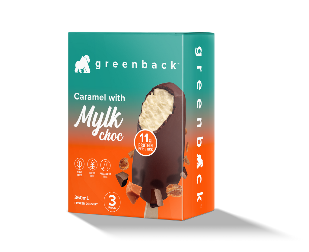 Greenback Caramel with Mylk Choc Protein Ice Cream Stick - 3 Pack