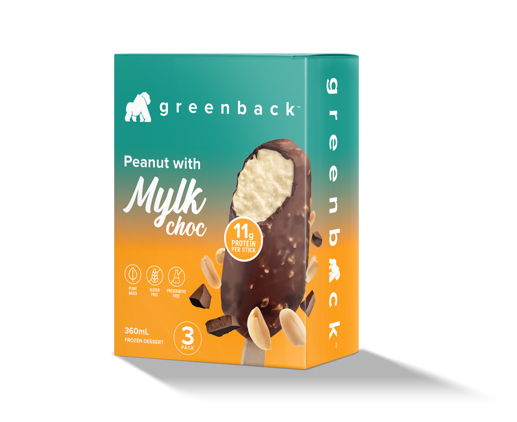 Greenback Peanut with Mylk Choc Protein Ice Cream Stick - 3 Pack